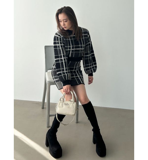 EMODA「ジャガードチェックニット」|ニット・セーター|