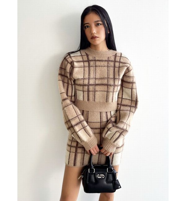EMODA「ジャガードチェックニット」|ニット・セーター|