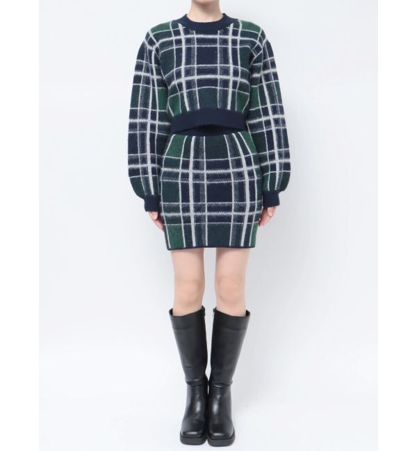 EMODA「ジャガードチェックニット」|ニット・セーター|