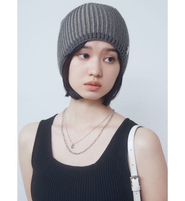 EMODA「ボックスEマークビーニー」|ニット帽|