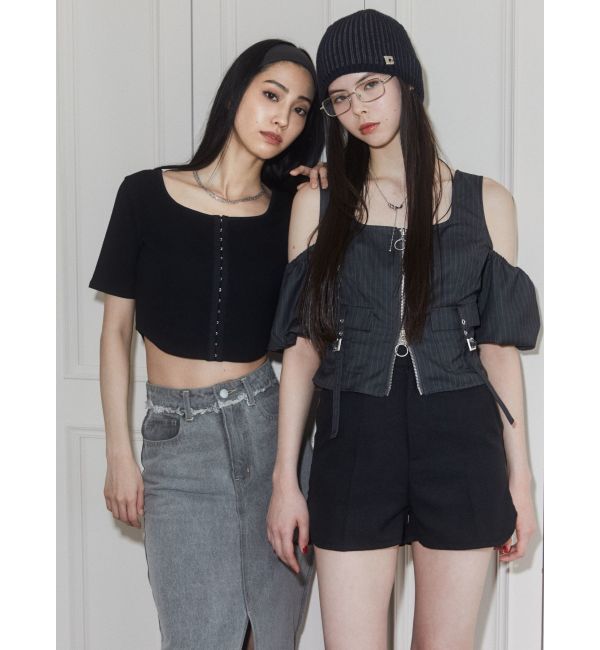 EMODA「ボックスEマークビーニー」|ニット帽|