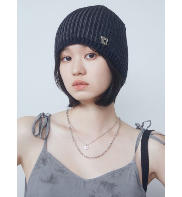 EMODA「ボックスEマークビーニー」|ニット帽|