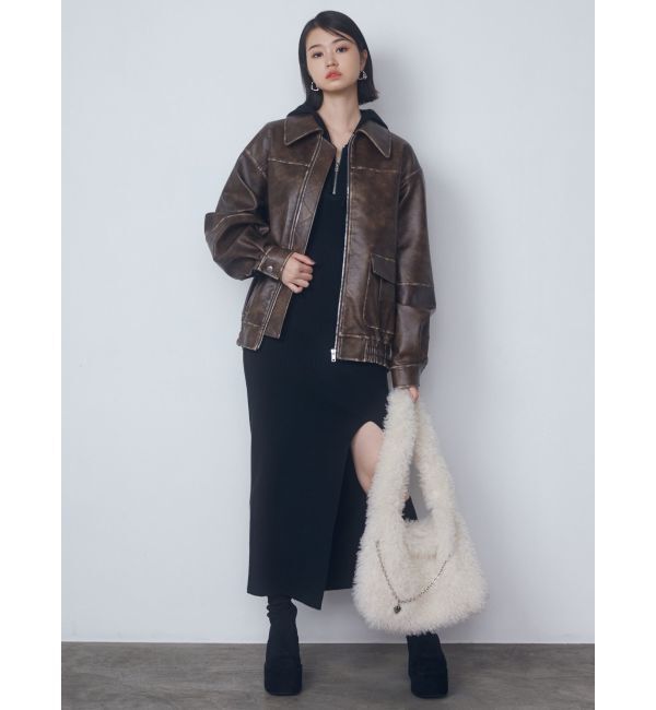 EMODA「【WEB限定】フェイクファーバルキーバッグ」|ハンドバッグ|