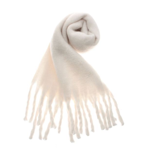 EMODA「ボリュームフリンジマフラー」|マフラー|アイボリー