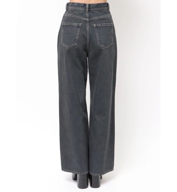 EMODA「ミッドワイドジャストウエストジーンズ」|デニム|