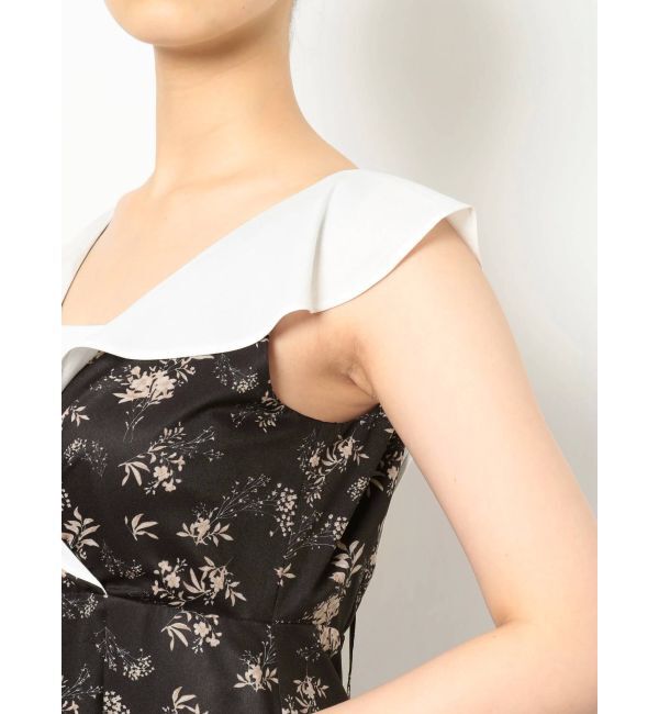 MERCURYDUO「フラワーバックリボンロンパース」|オールインワン|