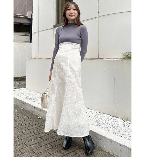 MERCURYDUO「異素材ドッキングバックレースアップニットワンピース」|ワンピース|