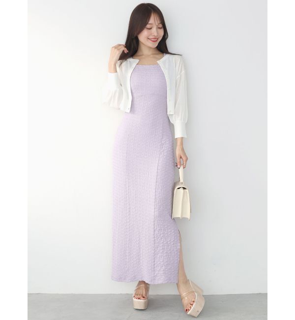 MERCURYDUO「コンパクトシアーカーディガン」|カーディガン|