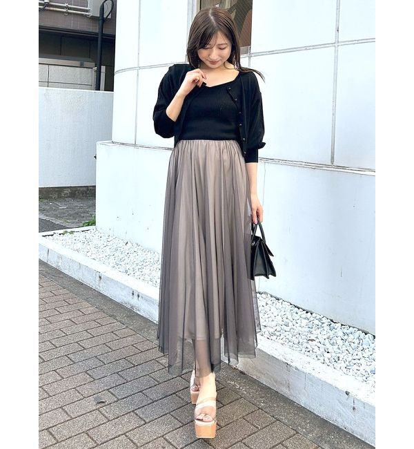 MERCURYDUO「コンパクトシアーカーディガン」|カーディガン|