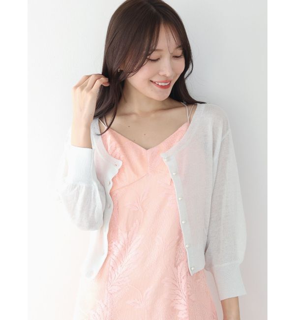 MERCURYDUO「コンパクトシアーカーディガン」|カーディガン|