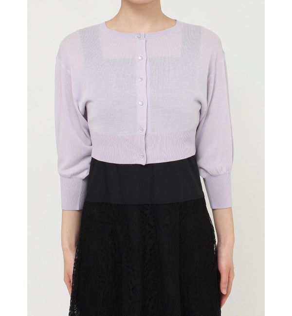 MERCURYDUO「コンパクトシアーカーディガン」|カーディガン|