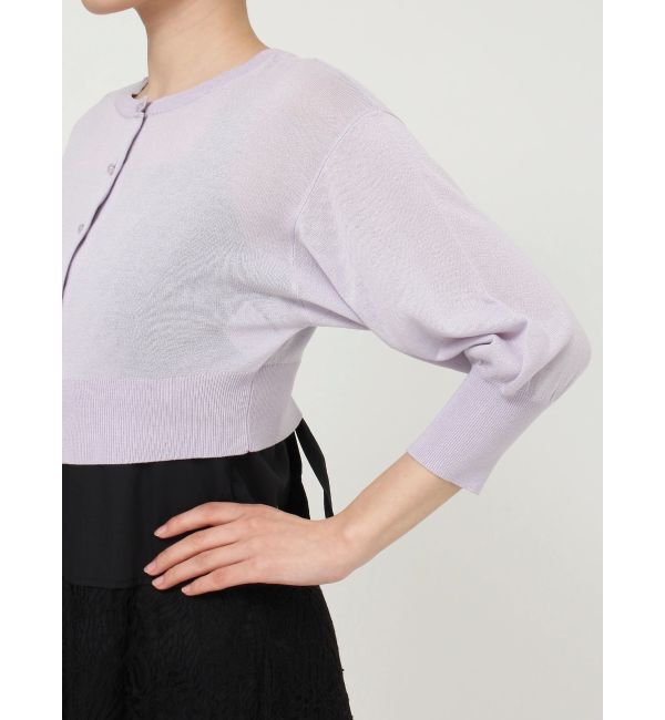 MERCURYDUO「コンパクトシアーカーディガン」|カーディガン|