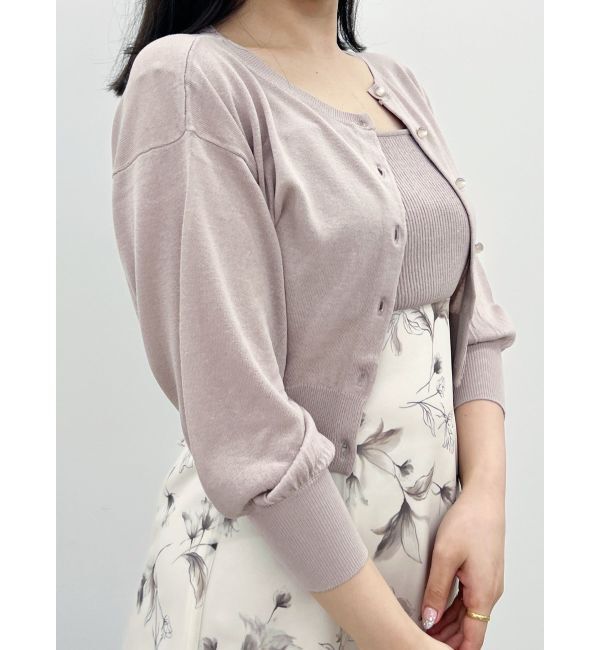 MERCURYDUO「コンパクトシアーカーディガン」|カーディガン|ベージュ