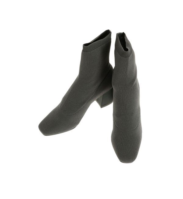 MERCURYDUO「スクエアトゥニットブーツ」|ショートブーツ|