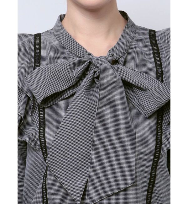 MERCURYDUO「2WAYオープンラッフルショルダーロングスリーブブラウス」|シャツ・ブラウス|