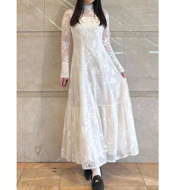 MERCURYDUO「レースティアードワンピース」|ワンピース|オフホワイト