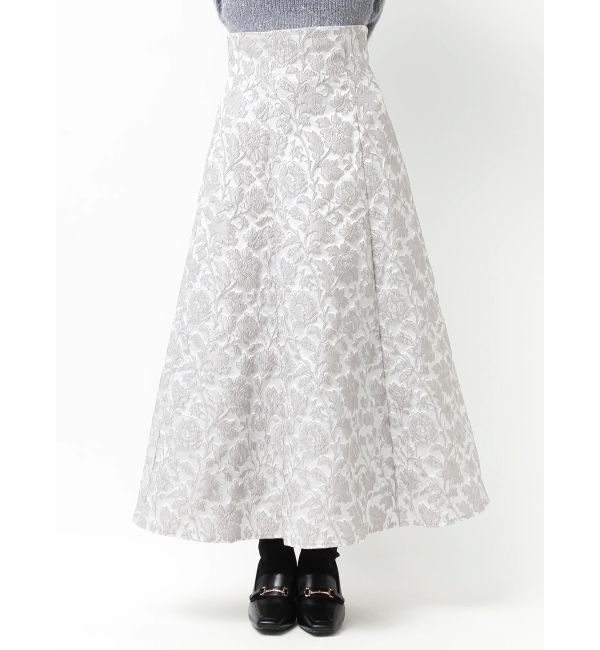 MERCURYDUO「ラメジャカードフレアスカート」|スカート|
