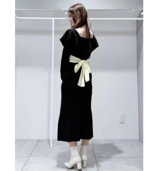 MERCURYDUO「2WAYラッフルマーメイドニットワンピース」|ワンピース|