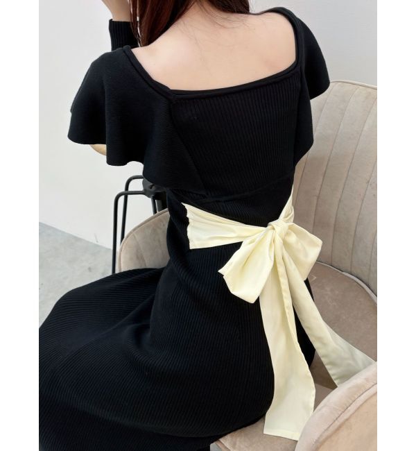 MERCURYDUO「2WAYラッフルマーメイドニットワンピース」|ワンピース|