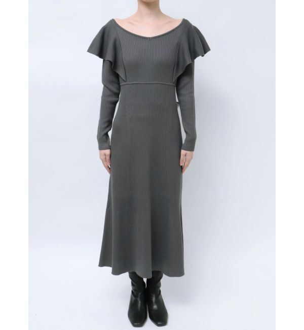 MERCURYDUO「2WAYラッフルマーメイドニットワンピース」|ワンピース|