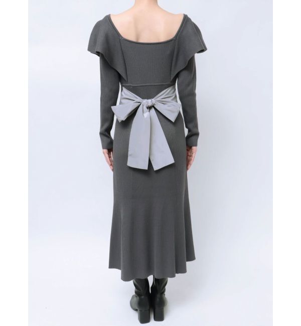 MERCURYDUO「2WAYラッフルマーメイドニットワンピース」|ワンピース|