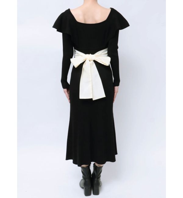 MERCURYDUO「2WAYラッフルマーメイドニットワンピース」|ワンピース|