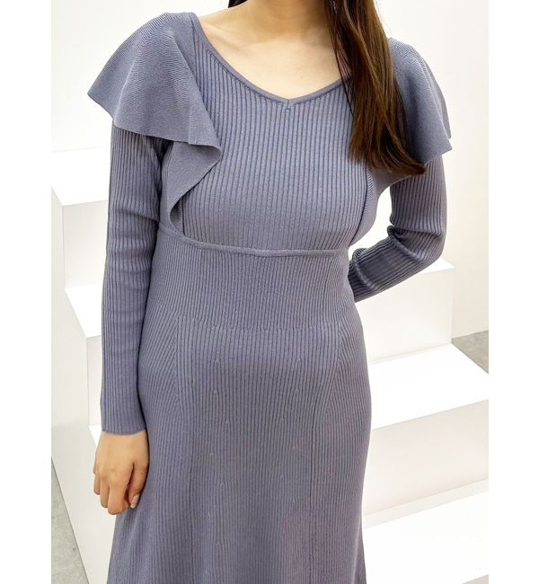 MERCURYDUO「2WAYラッフルマーメイドニットワンピース」|ワンピース|