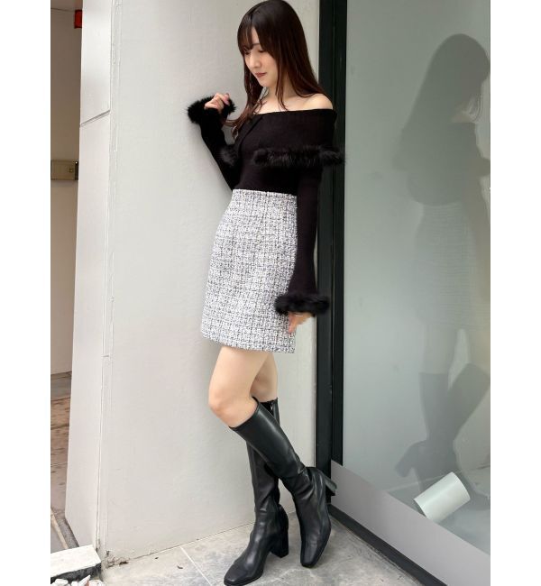 MERCURYDUO「【セットアップ着用可】ツイードミニスカート」|スカート|