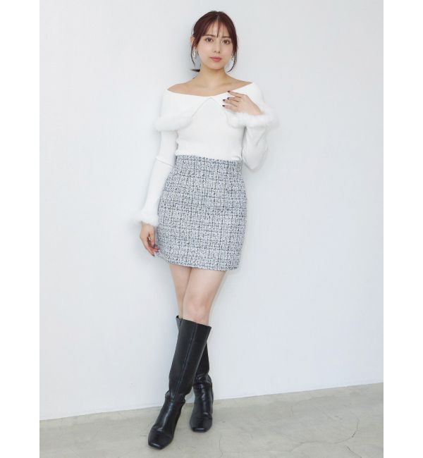 MERCURYDUO「【セットアップ着用可】ツイードミニスカート」|スカート|