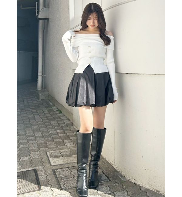 MERCURYDUO「2WAYオフショルデザインボタンニット」|ニット・セーター|