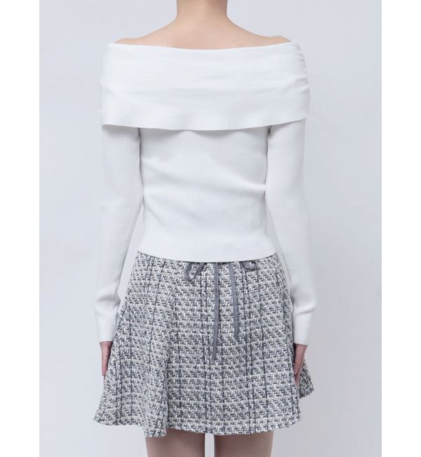 MERCURYDUO「2WAYオフショルデザインボタンニット」|ニット・セーター|