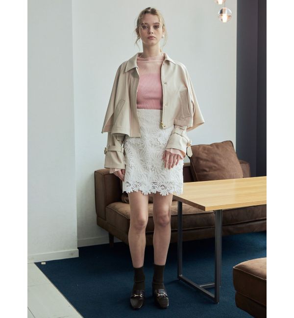 MERCURYDUO「3Dスカラップレースミニスカート」|スカート|
