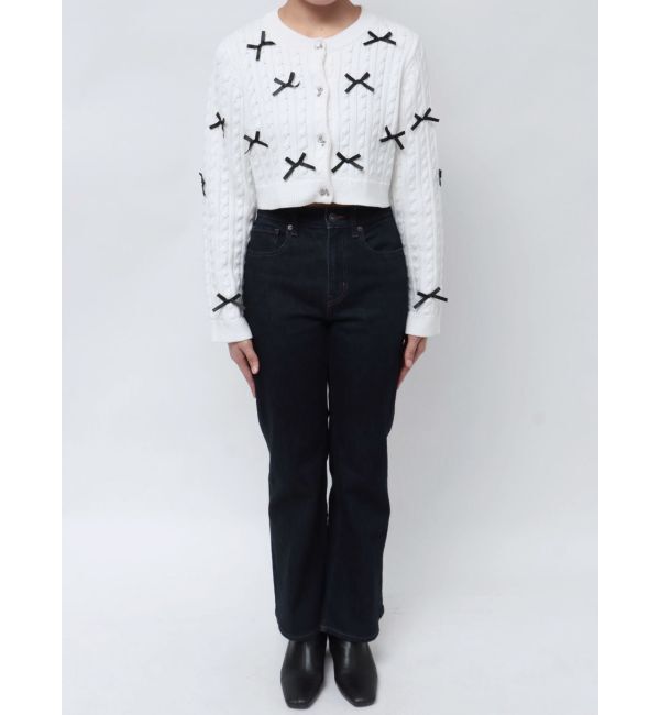 MERCURYDUO「配色リボンニットカーデ」|カーディガン|