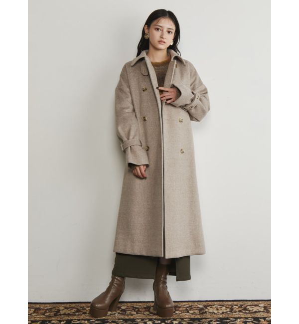 MURUA「ダブルステンカラーコート」|ステンカラーコート|