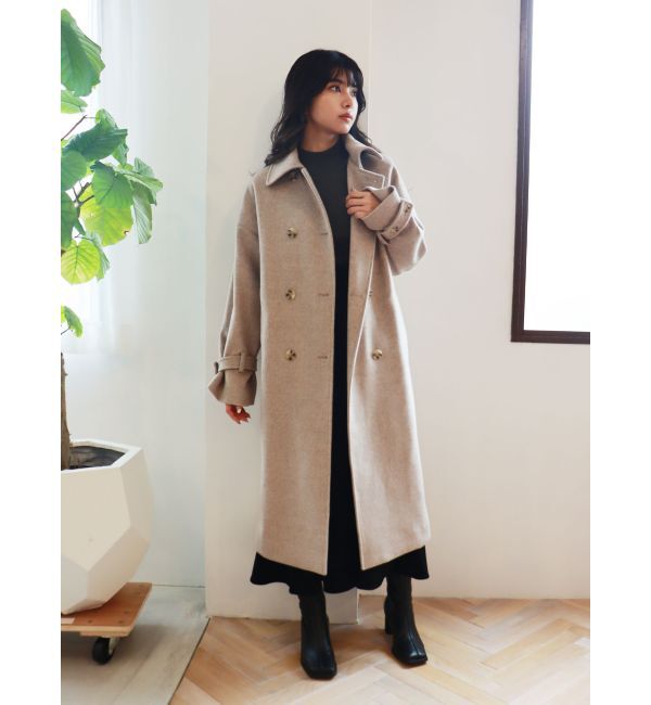 MURUA「ダブルステンカラーコート」|ステンカラーコート|