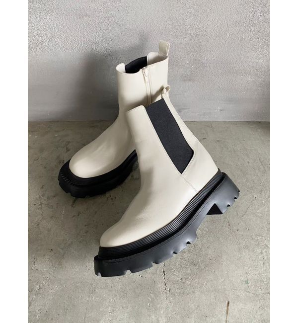 MURUA「サイドゴアインソールショートブーツ」|ショートブーツ|アイボリー
