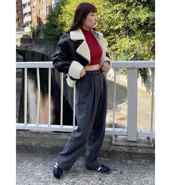 MURUA「ウールライクタックワイドパンツ」|その他|