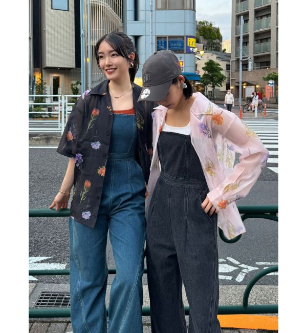 MURUA「フラワーシアーオープンカラーシャツ【WEB限定】」|シャツ・ブラウス|