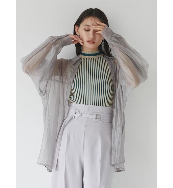 MURUA「シアーシャイニーボリュームシャツ」|シャツ・ブラウス|