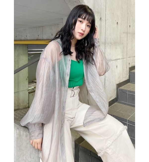 MURUA「シアーシャイニーボリュームシャツ」|シャツ・ブラウス|