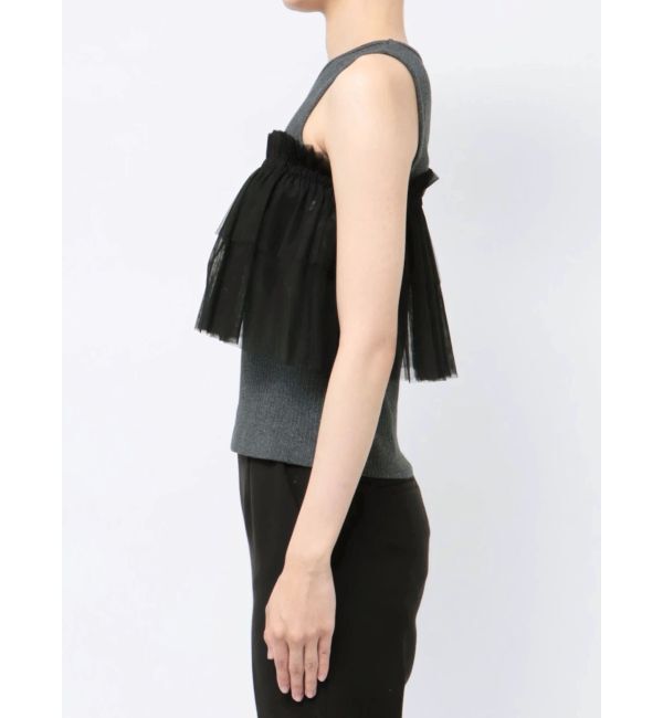 MURUA「チュールフリルレイヤードタンクトップ」|タンクトップ|