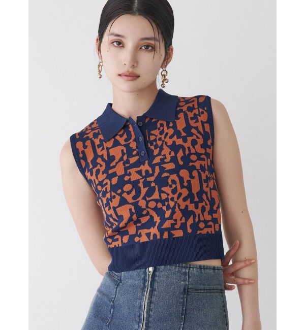 MURUA「ジオメポロニット」|ニット・セーター|ブルー