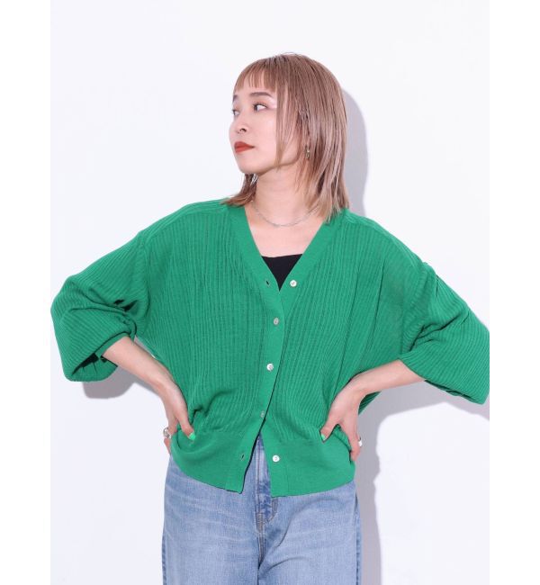 Ungrid「シアーボリュームニットカーデ」|カーディガン|