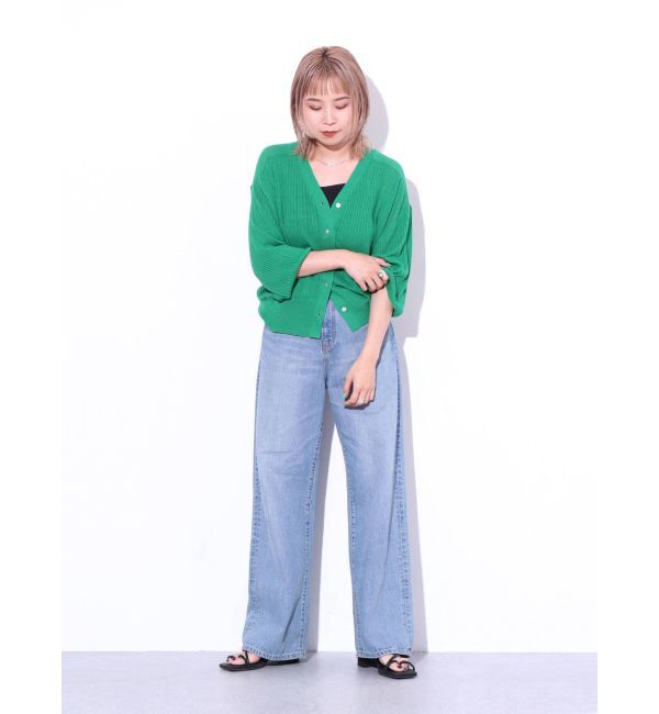 Ungrid「シアーボリュームニットカーデ」|カーディガン|