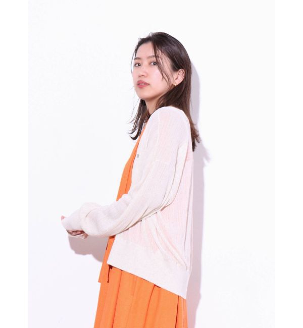 Ungrid「シアーボリュームニットカーデ」|カーディガン|