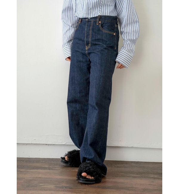 Ungrid「ハイウエストルーズストレートデニム」|デニム|