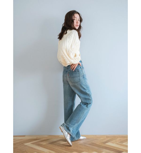 Ungrid「ハイウエストルーズストレートデニム」|デニム|