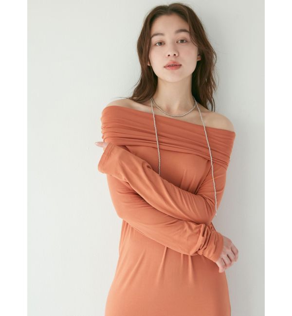 Ungrid「オフショルフィットワンピース」|ワンピース|