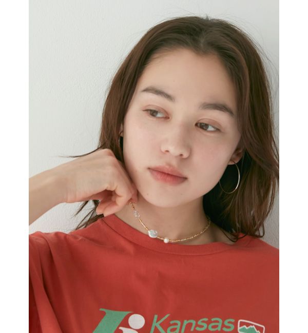 Ungrid「淡水パールネックレス」|ネックレス|ベージュ