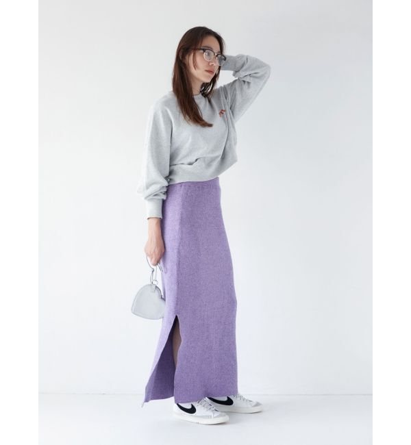 Ungrid「サイドスリットリブニットスカート」|スカート|